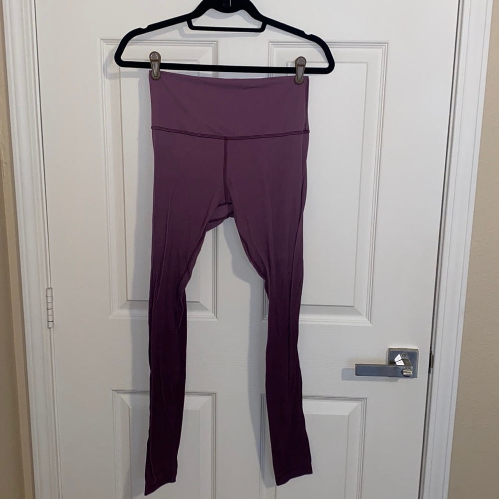 LuLuLemon align purple hombre workout pants.